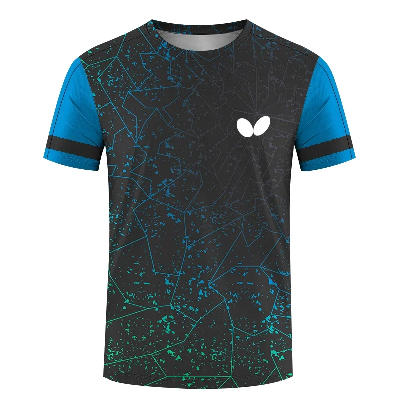 Table Tennis Jersey Butterfly - T-shirt da uomo a maniche corte,